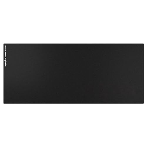 Pulsar - Superglide Premium Glass Mouse Pad XXL ALUMINO-Silicate Glass Surface Anti-Slip Fully Molded high-Density Silicone Rubber 38.5in x 16.5in (XXL, Black)