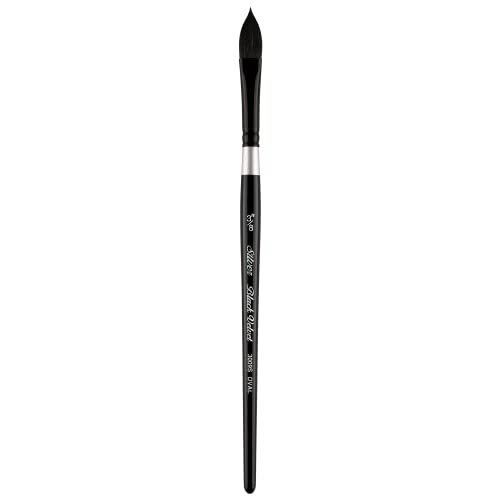 Silver Brush Limited Black Velvet Oval Wash Watercolor Brush, Size 3/8 in