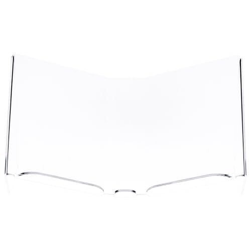 Plymor Clear Acrylic Open Book Display Stand with 1.25" Ledge, Tilted, 15" W x 9.25" D x 8" H