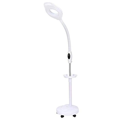 DFEDHF Magnifying Floor Lamp, Daylight Bright Magnifier Lighted Glass 16X Magnifying Lens with Stand, Flexible Height Adjustable Gooseneck Standing Cold Light for Reading
