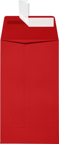 LUXPaper #5 1/2 Coin Envelopes | Peel & Press | 3 1/8" x 5 1/2" | Ruby Red | 80lb. Text | 250 Qty