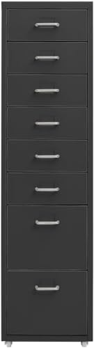 ELEFOCUS Furniture Set-Mobile File Cabinet Anthracite 28x41x109 cm Metal(Color:Default)