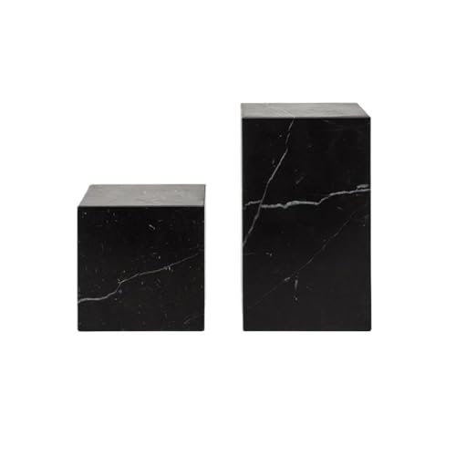CAOJLjiaxiang-2012 Bookends Marble Bookends Minimalist Book Ends for Bookshelf Home Decor Desktop Geometric Ornament Book Ends(Black)