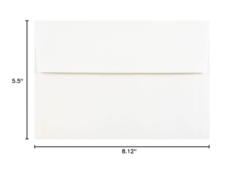 JAM PAPER A8 Foil Lined Invitation Envelopes - 5 1/2 x 8 1/8 - White with Gold Foil - Bulk 500/Box