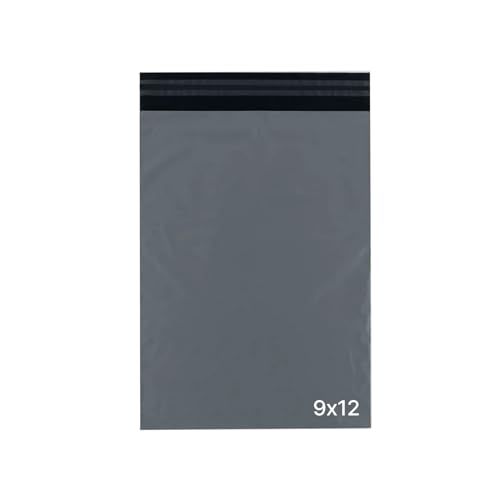 delka Mailing Bags, Durable Grey Poly Mailer Bags, Tear-Resistant Shipping Envelopes for Clothing, Documents, Strong Self-Seal Adhesive, Waterproof & Lightweight (9x12, 50PK)