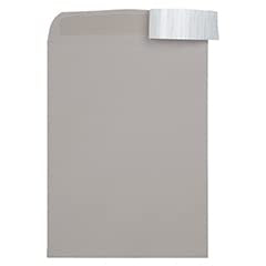 JAM PAPER 9 x 12 Open End Catalog Premium Envelopes with Peel and Seal Closure - Grey Kraft - Bulk 250/Box