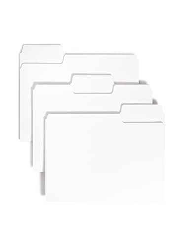 Smead SuperTab File Folder, Oversized 1/3-Cut Tab, Letter Size, White, 100 per Box (11980), Pack of 1