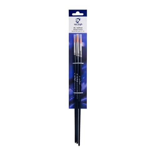 Set of 3 Round Oil/Acrylic Brush Series 295, N° 8-12-16