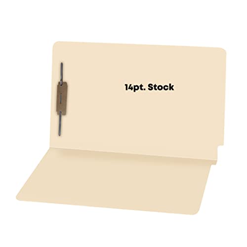Manila File Folders, Doctor Stuff, Legal Size Reinforced End Tab Folder with 2" Bonded Fastener on Inside Back, 14 pt Manila Stock, Carton of 250
