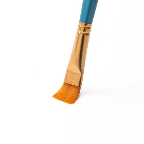 HBJWOV Oil Brush Set Wooden Handle Nylon Hair Watercolour Outlining Brushes Art Supplies Tools