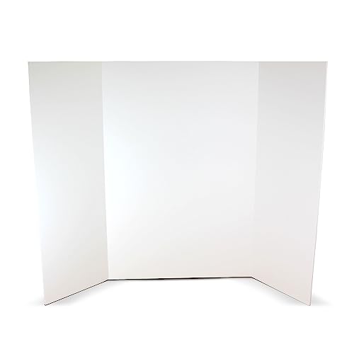 Flipside Products 36” x 48” Foam Project Boards for Presentations, Science Fair, School Projects, Event Displays and Trifold Picture Board - White 3/16'' Thick - 24 Pack
