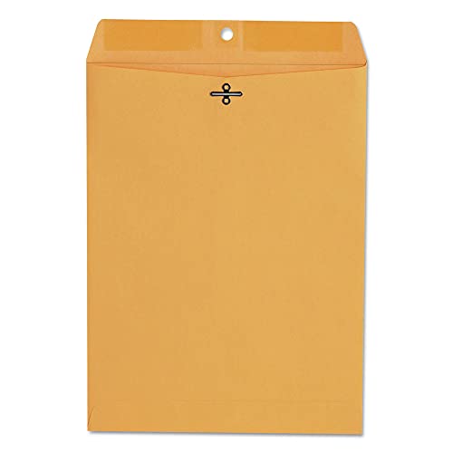 Universal 35264 Kraft Clasp Envelope, Side Seam, 28lb, 9 x 12, Light Brown, 100/Box