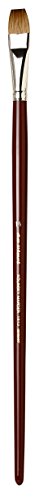 da Vinci Oil & Acrylic Series 1812 Oil Paint Brush, Flat Kolinsky Red Sable, Size 14 (1812-14)