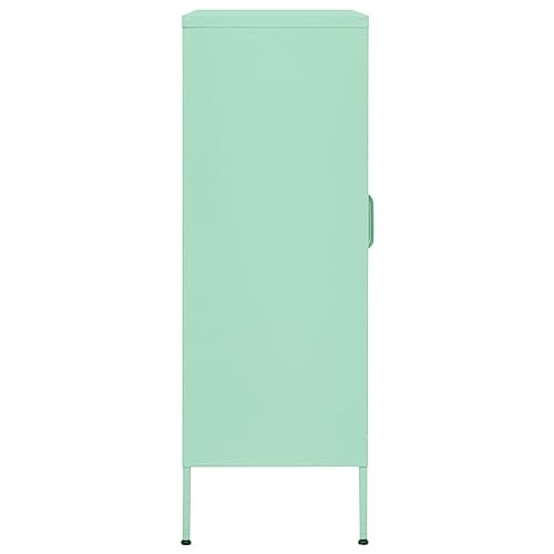 JHQHSM Storage Cabinet Mesh Doors Adjustable Shelves for Books, Magazines, documents Mint 31.5"x13.8"x40" Steel