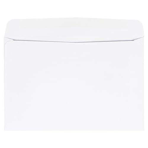 JAM PAPER 6 x 9 Booklet Commercial Envelopes - White - Bulk 250/Box