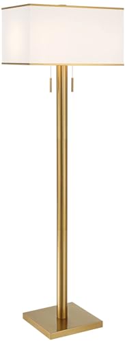 Possini Euro Design Bolivar 72" Tall Oversized 2-Light Warm Gold Floor Lamp