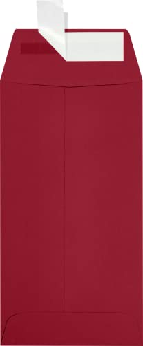 LUXPaper #7 Coin Envelopes | Peel & Press | 3 1/2" x 6 1/2" | Garnet Red | 80lb. Text | 500 Qty