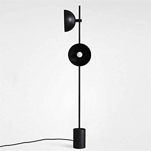 vhjRTed Space Saving Design Double Light Floor Lamp Living Room Black Simple and Fashion Design for Modern House Adding Fashionable Colors