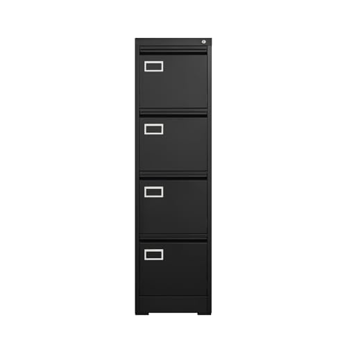 Hassyee Multiple Drawer Vertical File Cabinet with Lock,Filing Cabinet, Metal Filing Cabinet for Home Office Organizer Storage Cabinet Letter Size/A4/Legal File (4 Drawer)