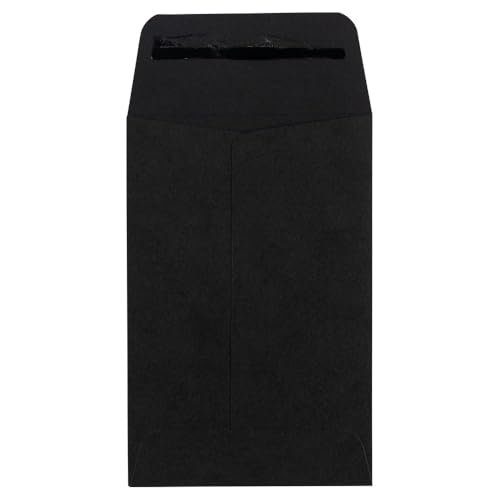 LUXPaper #4 Coin Envelopes | 3'' x 4 1/2" | Midnight Black | 80lb. Text | 1,000 Qty