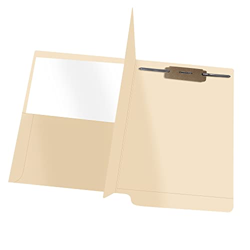 Classification File Folders with Pocket, Doctor Stuff, One Installed Divider, Reinforced End Tab Pocket Folder, Two 2” Bonded Fastener on Inside Right of Both Sides, 11 pt Manila Stock, Carton of 200