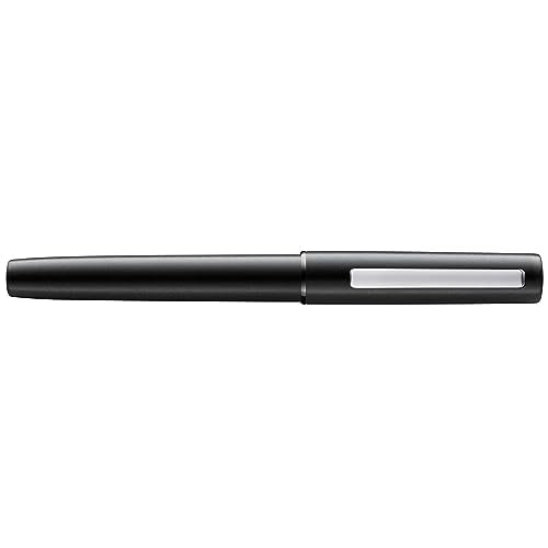 Lamy aion black rollerball pen – modern rollerball pen in anodized, lightweight & seamless aluminum barrel – with stainless steel clip – line width M – incl M 63 black rollerball refill
