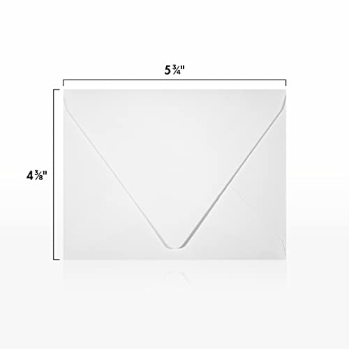 A2 Contour Flap Envelopes (4 3/8 x 5 3/4) - White - 100% Recycled (500 Qty.)