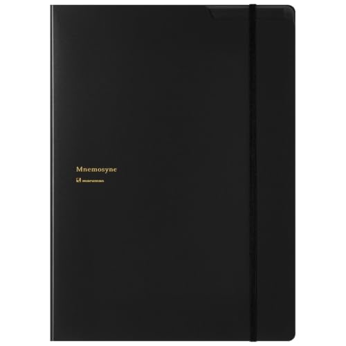 Maruman Mnemosyne Padfolio With Grid Notepad, A4, 8.27"x11.69", 5 Pockets