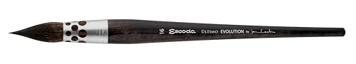 Escoda | Watercolour | Último Evolution Round Mop #16 | Size 16 | 1 Brush | Synthetic Tendo | Round mop