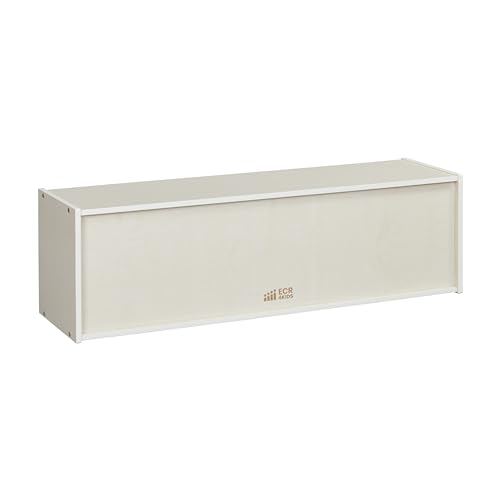 ECR4Kids Streamline 10 Cubby Tray Storage Cabinet, 2x5, Classroom Furniture, White Wash