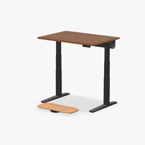 UPLIFT DESK Dark Bamboo (42 x 30 inch) Standing Desk 2-Leg V3 Adjustable Stand Up C-Frame (Black), Advanced Keypad, Wire Grommets, Wire Tray, Rocker Board