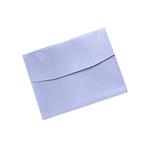 Filing Envelopes 2 Piece File Folder A4 High-Grade PVC Folder Lock Button Design Large Capacity Envelope Office Document Bag Plastic Folders (Color : Purple)