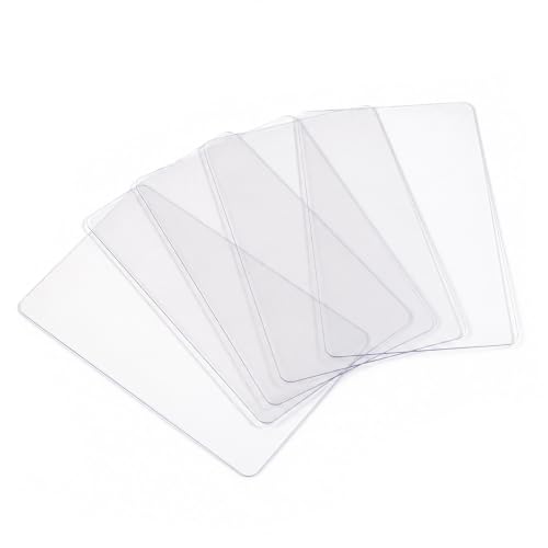 Bulk 100 Pack - Clear Blank PVC Cards for ID Badge Printers - Graphic Quality Plastic CR80 30 Mil (CR8030) By Specialist ID - Compatible with Most Photo ID Badge Printers (Clear)