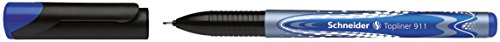 Schneider 9113 Fineliner Topliner 911 with Replaceable Cartridge, 0.4 MM Pack of 10 Blue