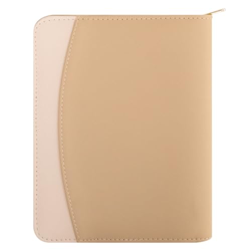 FranklinCovey - Bridget Ring-Bound Binder for FranklinCovey Planners | Simulated Leather with Zipper Closure (Compact, Pale Khaki)