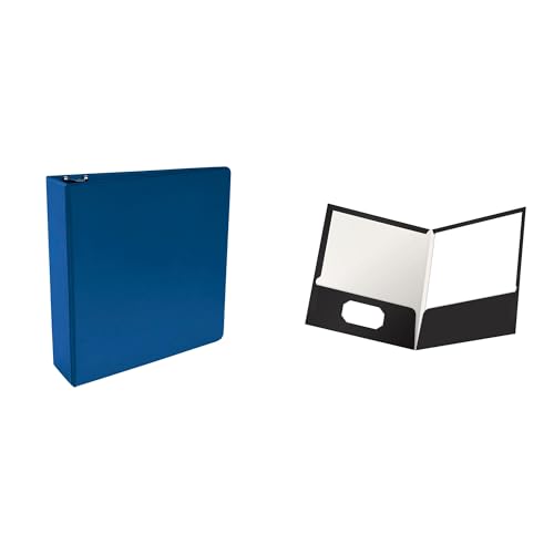 Casafoyer Polypropylene D-Ring Binder & Laminated Pocket Folder Bundle - Combo Kit for Organized Office or School Projects