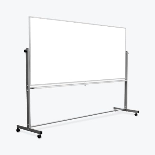 Casafoyer Mobile Dry Erase Double-Sided Magnetic Whiteboard with Aluminum Frame and Stand - 96" W x 40" H - Pack of 2