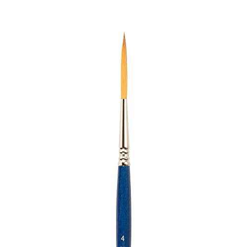 Escoda Chronos Series 1354 Artist Watercolor & Acrylic Paint Brush, Synthetic Toray Fiber & Red Sable Blend, Rigger, Size 4
