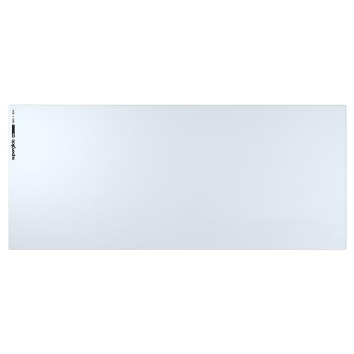 Pulsar - Superglide Premium Glass Mouse Pad XXL ALUMINO-Silicate Glass Surface Anti-Slip Fully Molded high-Density Silicone Rubber 38.5in x 16.5in (XXL, White)