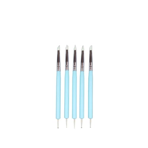 QVEZPRYX Clay Tools 21 Sets of Press Board Silicone Spot Drill Pen Pellet Rod Multi-Shape