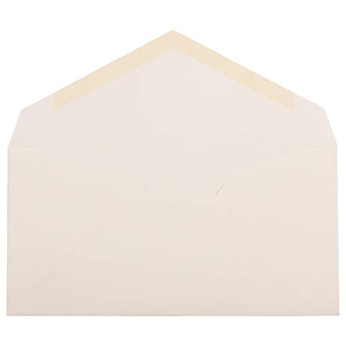 JAM PAPER Monarch Strathmore Invitation Envelopes - 3 7/8 x 7 1/2 - Natural White Wove - Bulk 500/Box