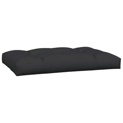 fsahslih 5-Piece Pallet Cushions for Outdoor Patio Furniture, Black Fabric Sofa Pads for Wood Pallet Seating, Thick Sectional Seat and Back Cushion Set for Garden Couch