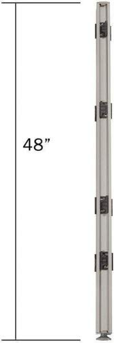 GOF 4ft / 48" H X-Post, Office Partition Connectors: L-Post, T-Post, X-Post, Wall Mount Intended to use Full Fabric or Partial Glass Series, Connector only
