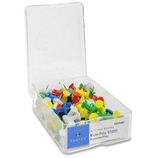 Sparco Products Push Pins, 3/8" Point, 1/2" Heads, 100/BX, Assorted (Units per case: 34)