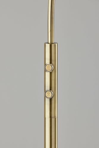 Adesso Antique Brass LED Floor Lamp with Touch Switch
