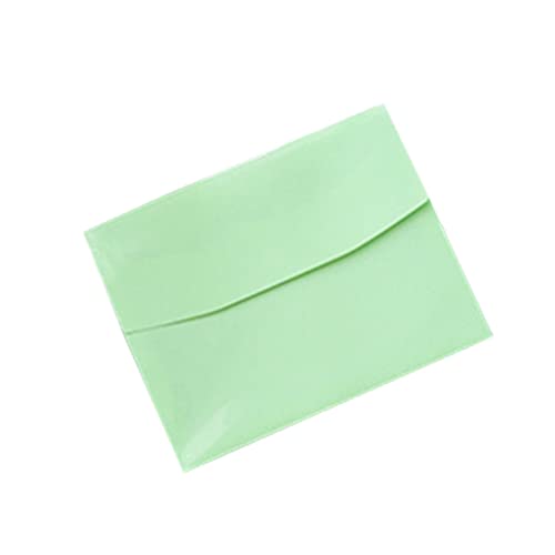 AEYSD-456 Filing Envelopes 2 Piece File Folder A4 High-Grade PVC Folder Lock Button Design Large Capacity Envelope Office Document Bag Plastic Folders (Color : Light Green)