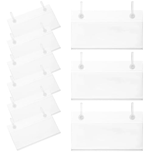 50-200pcs PVC Price Tag Label Display Stand Shelf Sign Holder for Retail Store Organizer