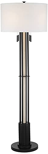 McKinley 73 1/4" Tall Black 4-Pull Chain Floor Lamp Living Room