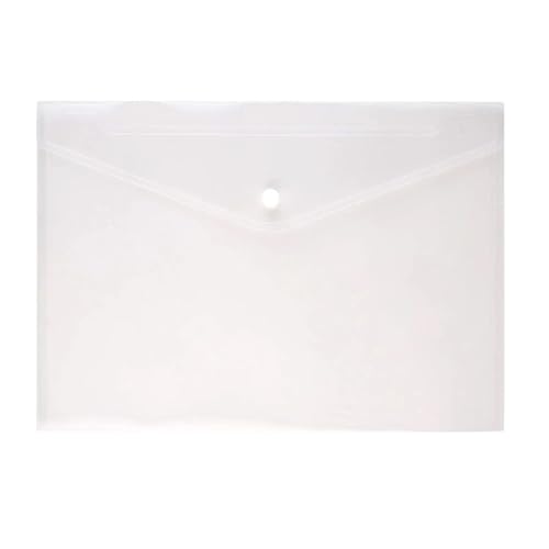 20Pcs Plastic File Folders A4 PP Thickening Desk Organizer Storage Document Pencil Case(White)