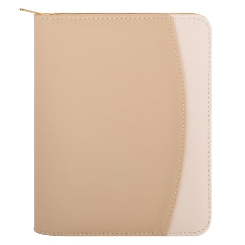 FranklinCovey - Bridget Ring-Bound Binder for FranklinCovey Planners | Simulated Leather with Zipper Closure (Compact, Pale Khaki)
